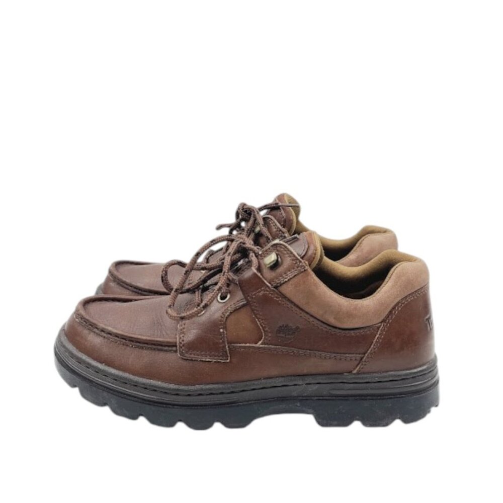 Timberland‎ Women's Brown Leather Moc Toe Trail Outdoor Hiking Boots Size 9.5M